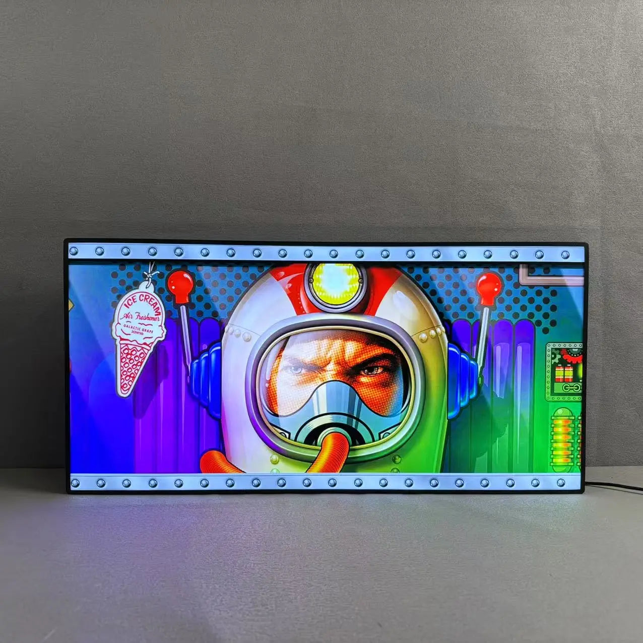 Galactic Tank Force Pinball Topper Custom 3D LED Lightbox, Pinball Arcade Decor, Perfect for Game Room or Pinball Machine FYLZGO Signs