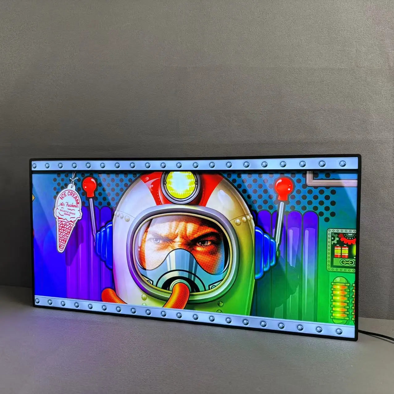 Galactic Tank Force Pinball Topper Custom 3D LED Lightbox, Pinball Arcade Decor, Perfect for Game Room or Pinball Machine FYLZGO Signs