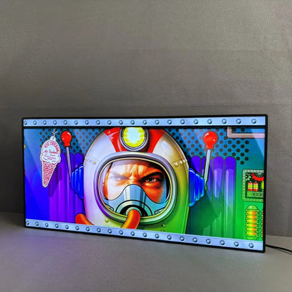 Galactic Tank Force Pinball Topper Custom 3D LED Lightbox, Pinball Arcade Decor, Perfect for Game Room or Pinball Machine FYLZGO Signs