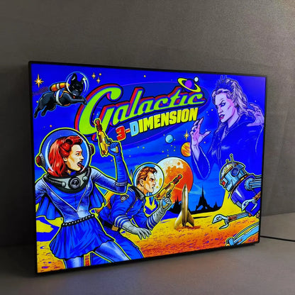 Galactic Tank Force Pinball Topper Custom 3D LED Lightbox, Pinball Arcade Decor, Perfect for Game Room or Pinball Machine FYLZGO Signs