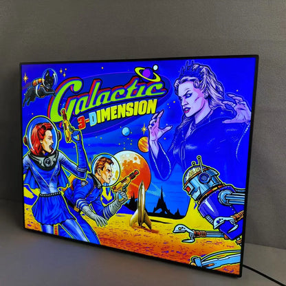 Galactic Tank Force Pinball Topper Custom 3D LED Lightbox, Pinball Arcade Decor, Perfect for Game Room or Pinball Machine FYLZGO Signs