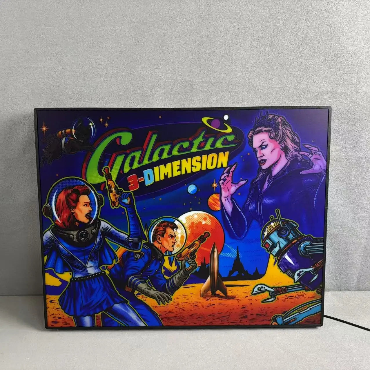 Galactic Tank Force Pinball Topper Custom 3D LED Lightbox, Pinball Arcade Decor, Perfect for Game Room or Pinball Machine FYLZGO Signs