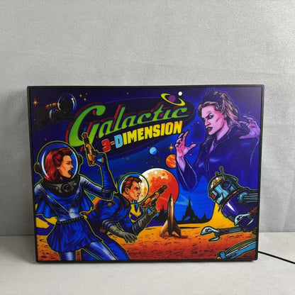 Galactic Tank Force Pinball Topper Custom 3D LED Lightbox, Pinball Arcade Decor, Perfect for Game Room or Pinball Machine FYLZGO Signs