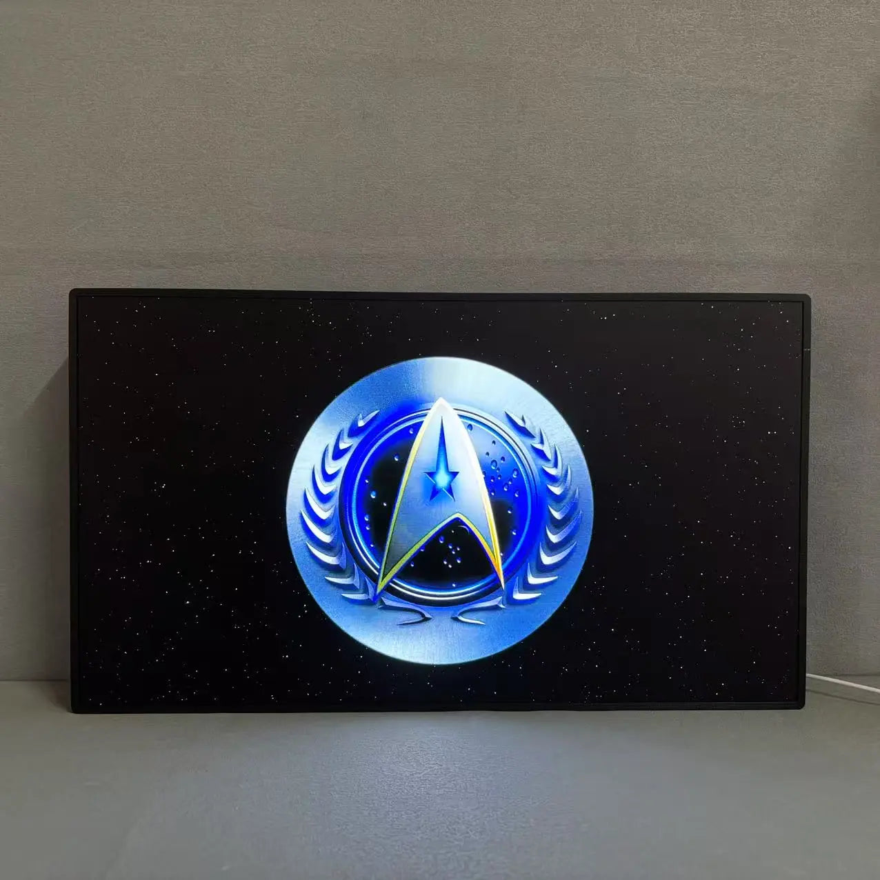 Star Trek Logo Custom Pinball Topper 3D Printed Lightbox Powered by USB Band Dimm Wall Art Decor Man's Cave FYLZGO Signs