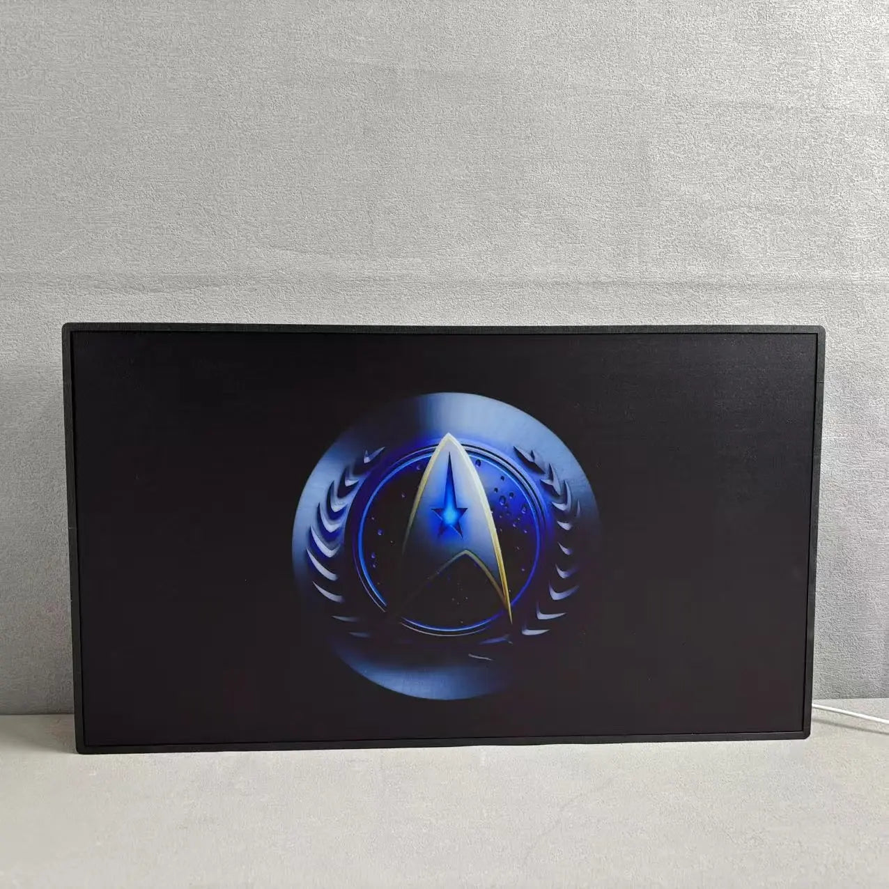 Star Trek Logo Custom Pinball Topper 3D Printed Lightbox Powered by USB Band Dimm Wall Art Decor Man's Cave FYLZGO Signs