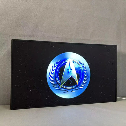 Star Trek Logo Custom Pinball Topper 3D Printed Lightbox Powered by USB Band Dimm Wall Art Decor Man's Cave FYLZGO Signs