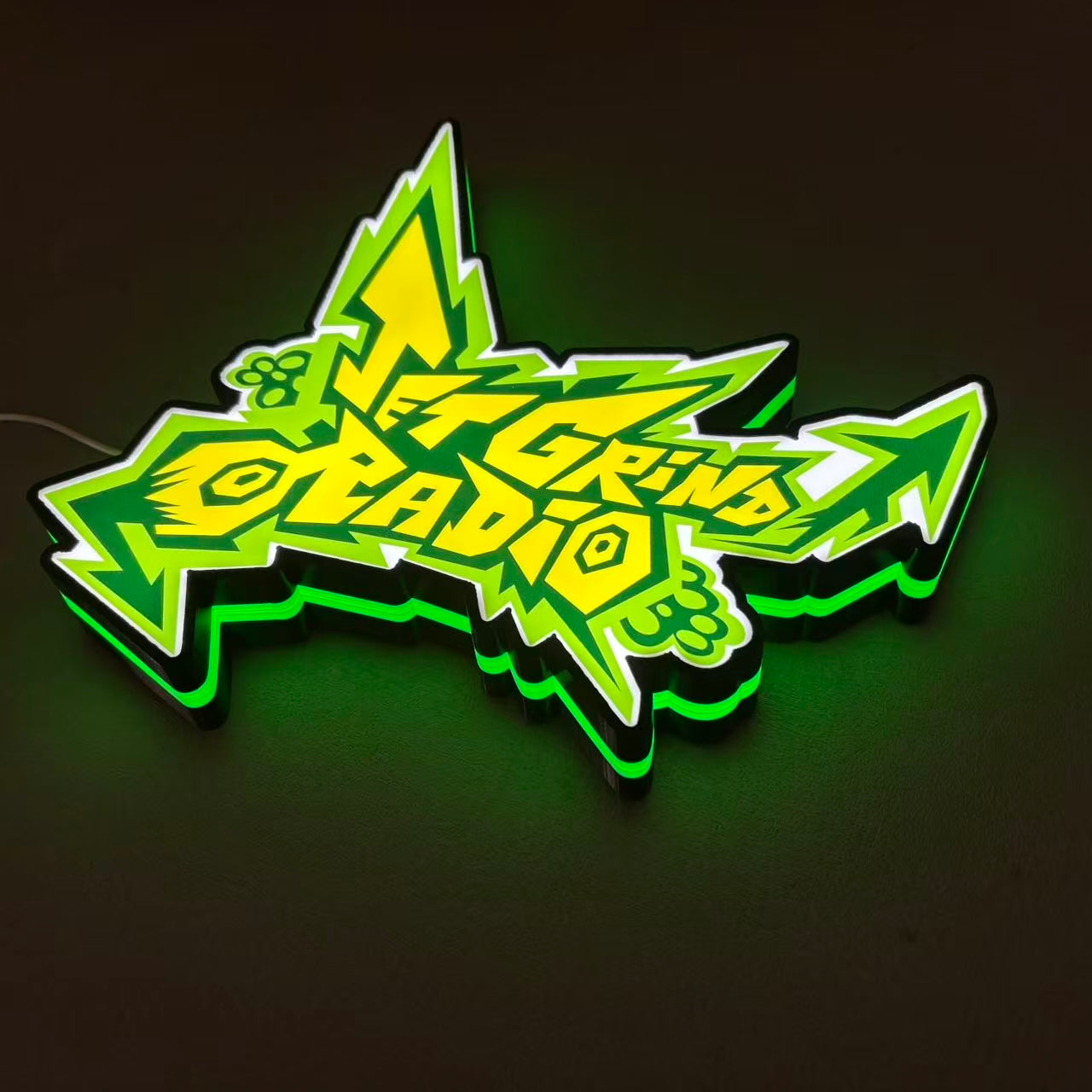 JSR Jet Set Radio 3D Printed LED Lightbox NEOUNIK Signs