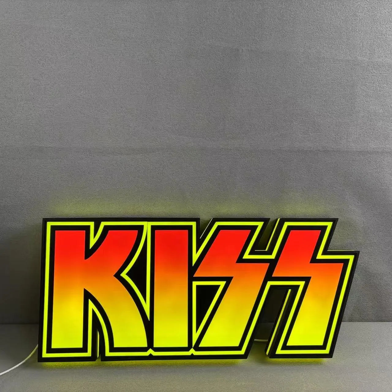 KISS Topper, Logo LED Lightbox, Pinball Arcade Decor Perfect for Game Room or Kiss Pinball Machine FYLZGO Signs