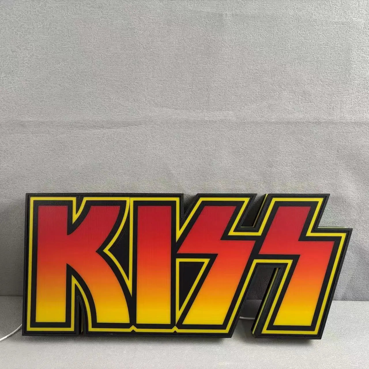 KISS Topper, Logo LED Lightbox, Pinball Arcade Decor Perfect for Game Room or Kiss Pinball Machine FYLZGO Signs