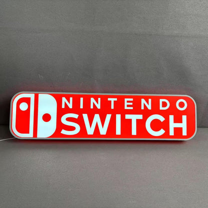 Nintendo Switch logo on a red background