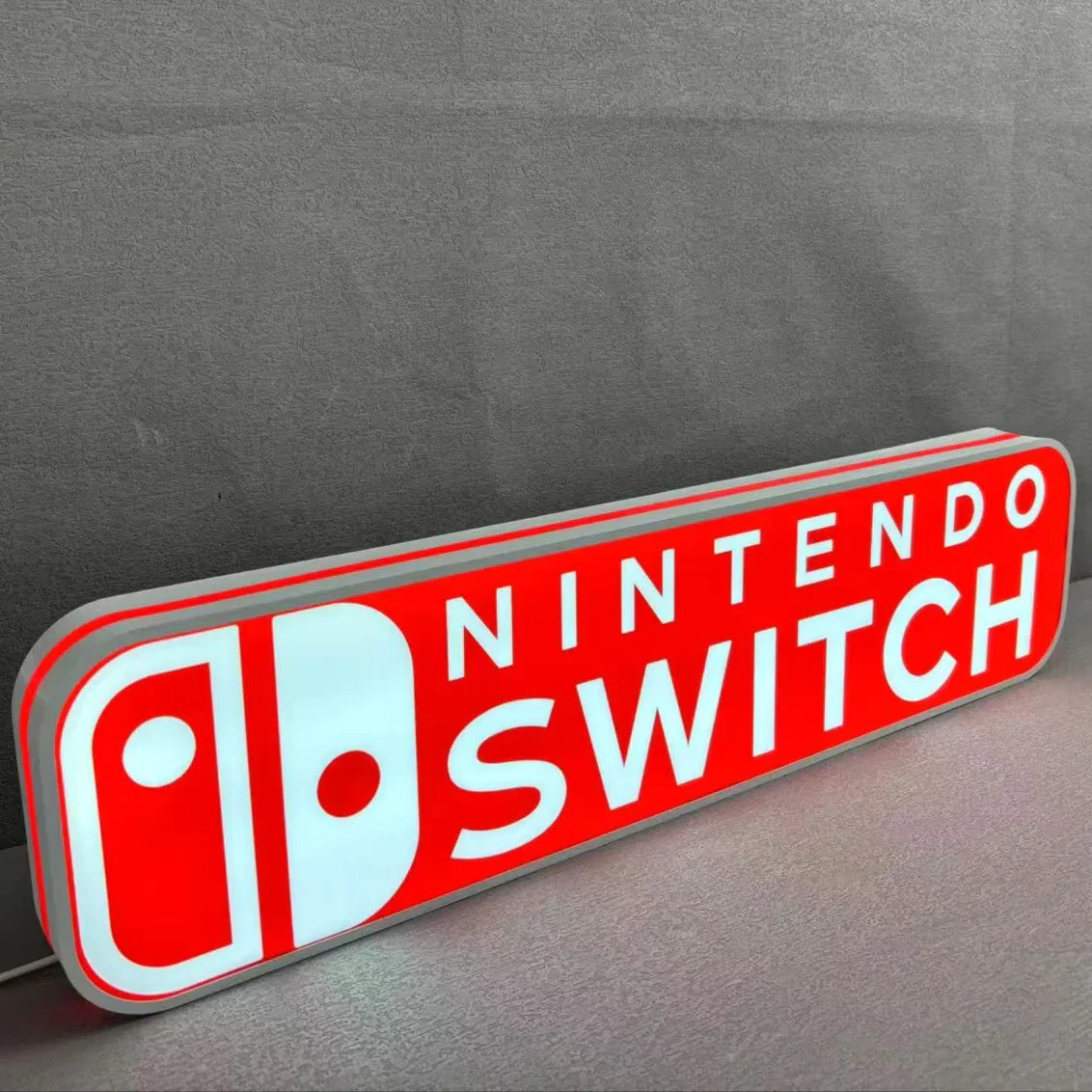 Nintendo Switch Logo 3D Printed LED Lightbox Sign Wall Art fan cave FYLZGO Signs