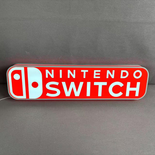 Nintendo Switch Logo 3D Printed LED Lightbox Sign Wall Art fan cave FYLZGO Signs