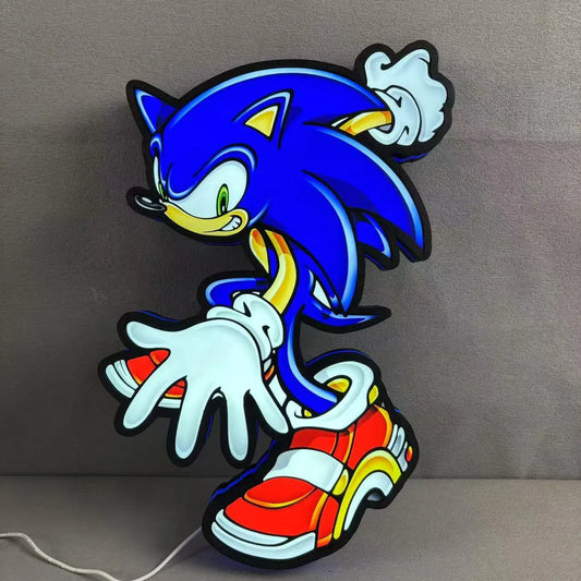 Sonic the Hedgehog SEGA Logo 3D LED Light Box FYLZGO Signs
