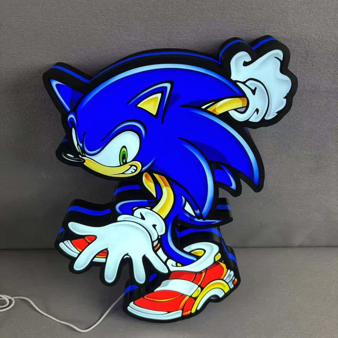Sonic the Hedgehog SEGA Logo 3D LED Light Box FYLZGO Signs