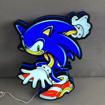 Sonic the Hedgehog SEGA Logo 3D LED Light Box FYLZGO Signs