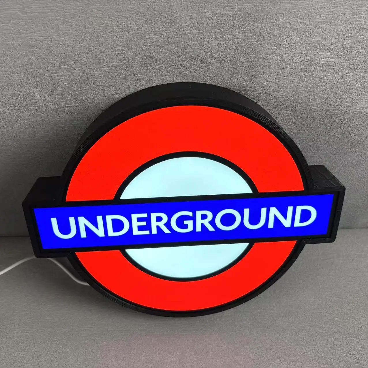 Underground Sign Lightbox - Living Room table light, Bedside Nightlight, desk light, London LED light, Man Cave light FYLZGO Signs