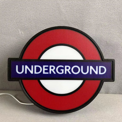 Underground Sign Lightbox - Living Room table light, Bedside Nightlight, desk light, London LED light, Man Cave light FYLZGO Signs