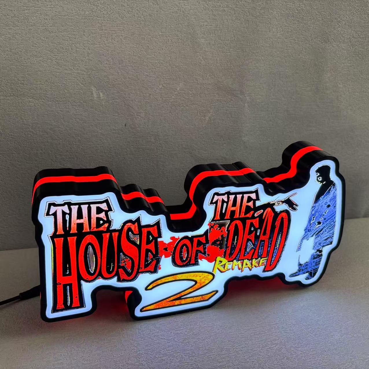 Gaming House Of The Dead Logo LED Nightlight Gift 3D Print Desktop Lightbox FYLZGO Signs