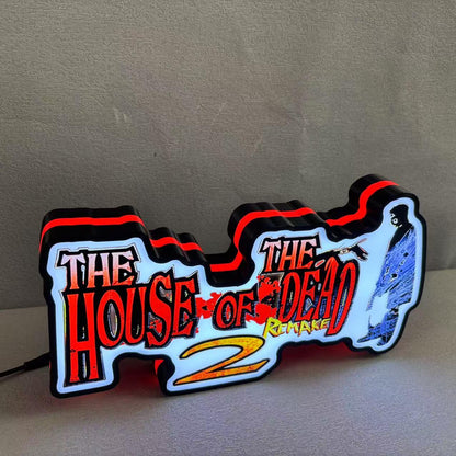 Gaming House Of The Dead Logo LED Nightlight Gift 3D Print Desktop Lightbox FYLZGO Signs