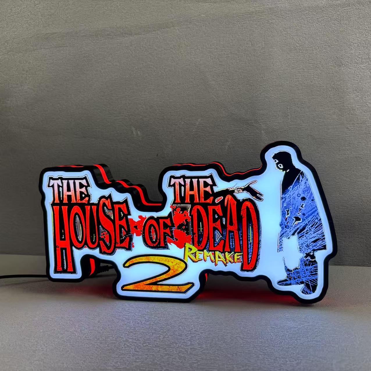 Gaming House Of The Dead Logo LED Nightlight Gift 3D Print Desktop Lightbox FYLZGO Signs