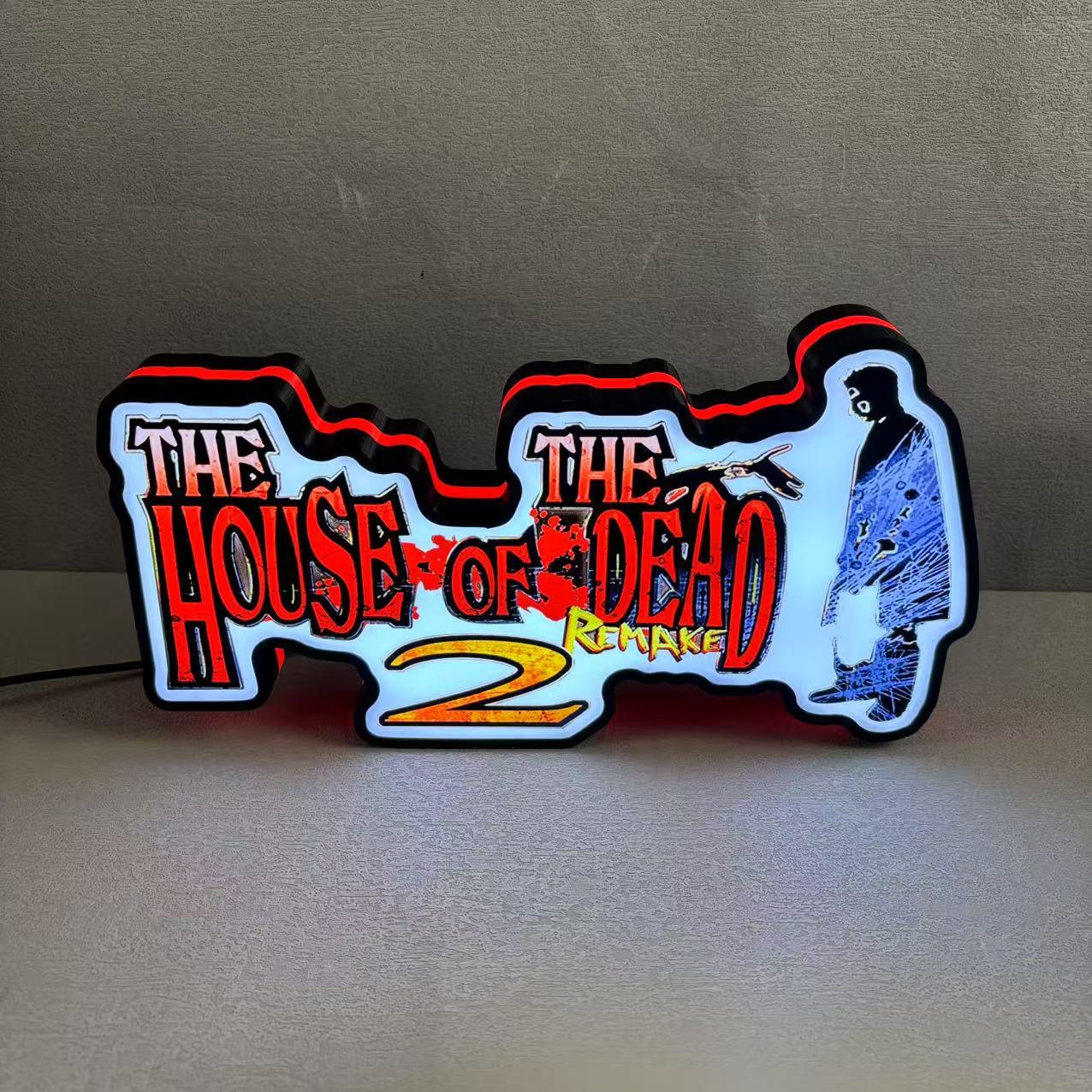 Gaming House Of The Dead Logo LED Nightlight Gift 3D Print Desktop Lightbox FYLZGO Signs