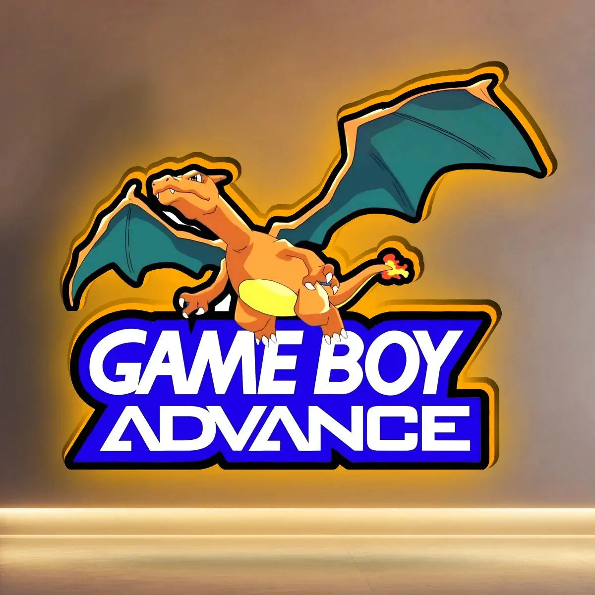 Gameboy advance Pokemon Red Version Rouge Feu LED Light Box, Perfect for Game Room FYLZGO Signs