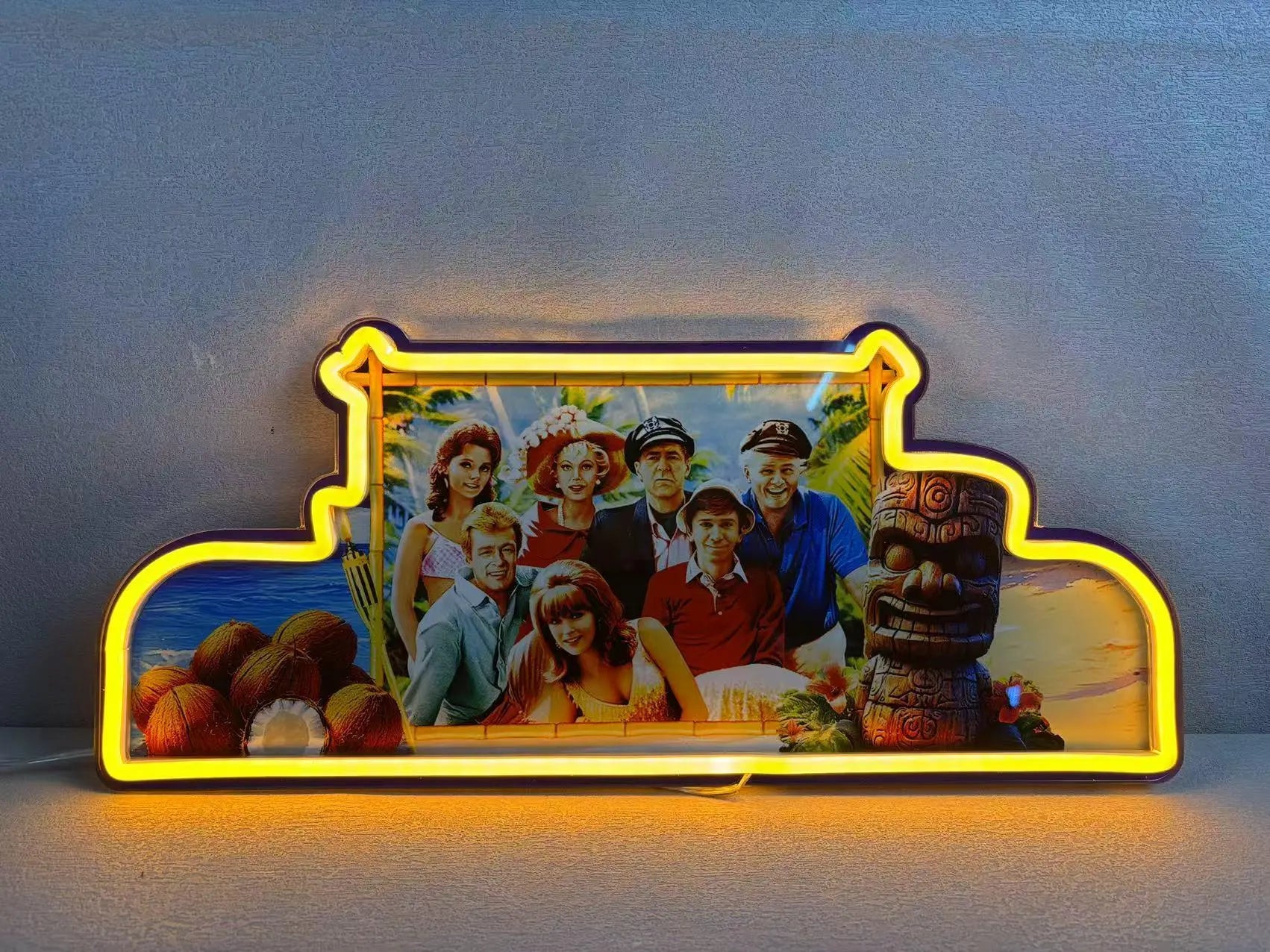 Bally Gilligan's Island Pinball Topper LED Lightbox, 3D Printed Lightbox Rock Your Game FYLZGO Signs