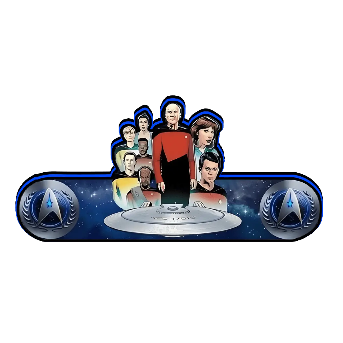 Star Trek The Next Generation Pinball Topper Led Lightbox, USB plug Dimmer, Pinball Arcade Decor, Perfect for Game Room or Pinball Machine FYLZGO Signs