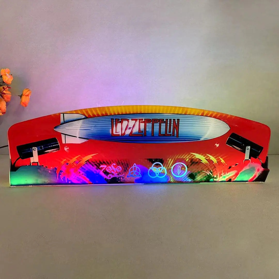 Led Zeppelin Pinball Acrylic LED Topper, for Pinball Machine, Pinball Topper FYLZGO Signs
