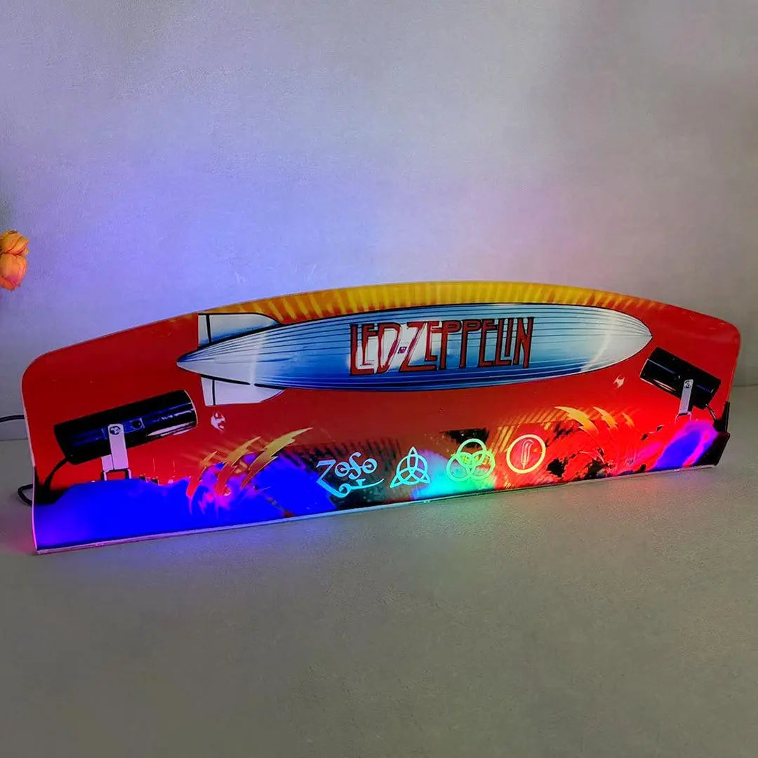 Led Zeppelin Pinball Acrylic LED Topper, for Pinball Machine, Pinball Topper FYLZGO Signs