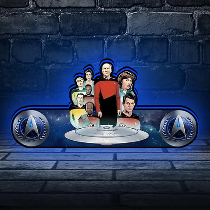 Star Trek The Next Generation Pinball Topper Led Lightbox, USB plug Dimmer, Pinball Arcade Decor, Perfect for Game Room or Pinball Machine FYLZGO Signs