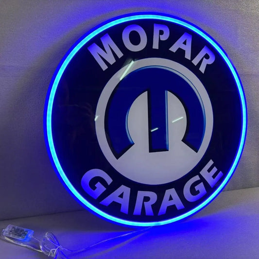 Design inspired 18" dodge Mopar garage hemi LED neon Sign with blue light FYLZGO Signs