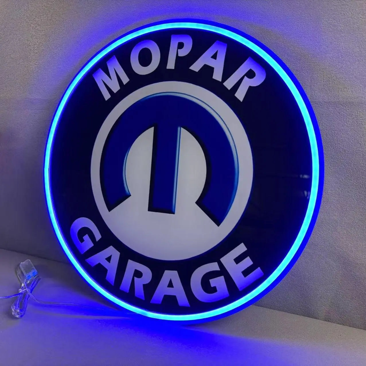 Design inspired 18" dodge Mopar garage hemi LED neon Sign with blue light FYLZGO Signs