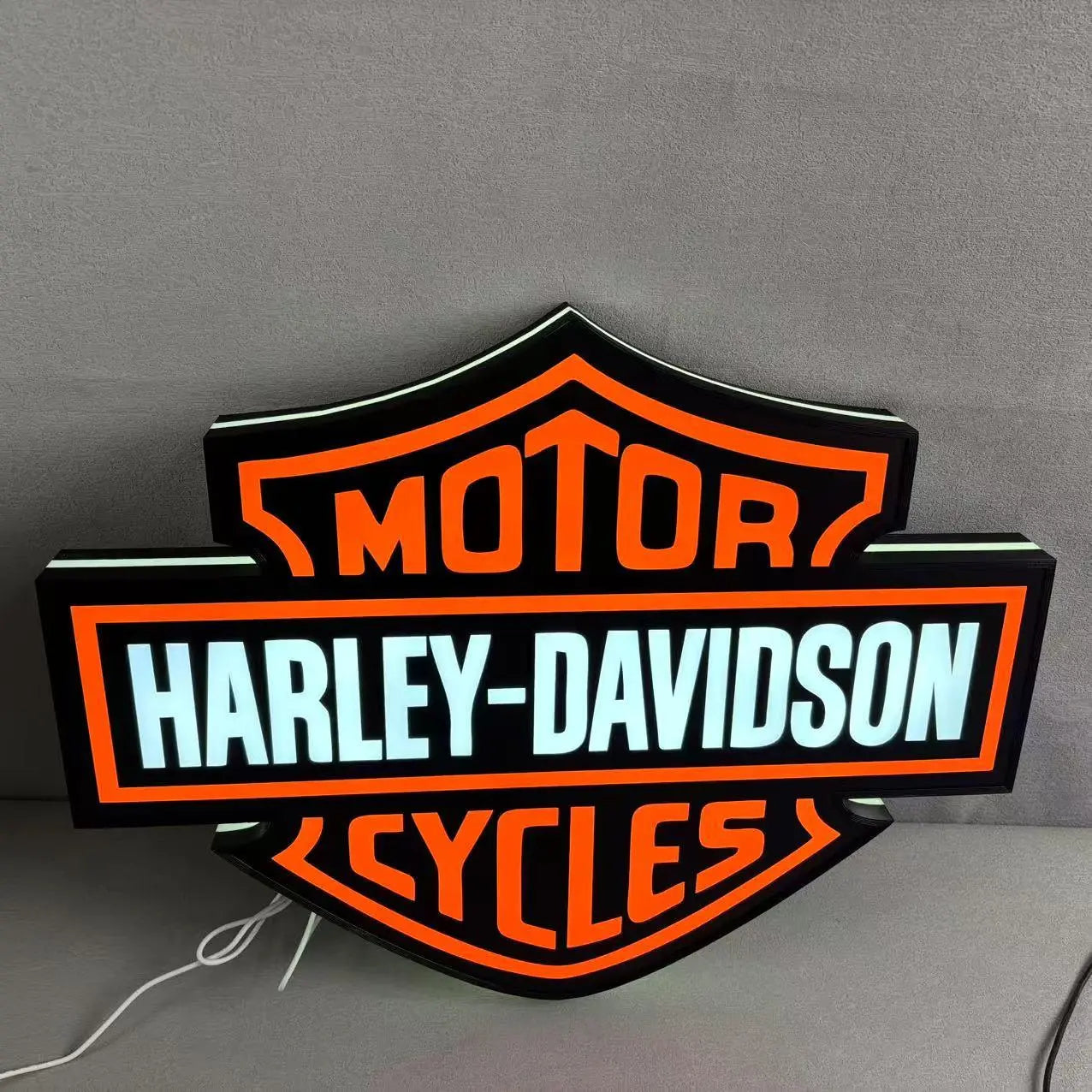 Harley Davidson LED Light Box, Motorcycle Garage Led Sign, Bar Decor, Man Cave Decor FYLZGO Signs