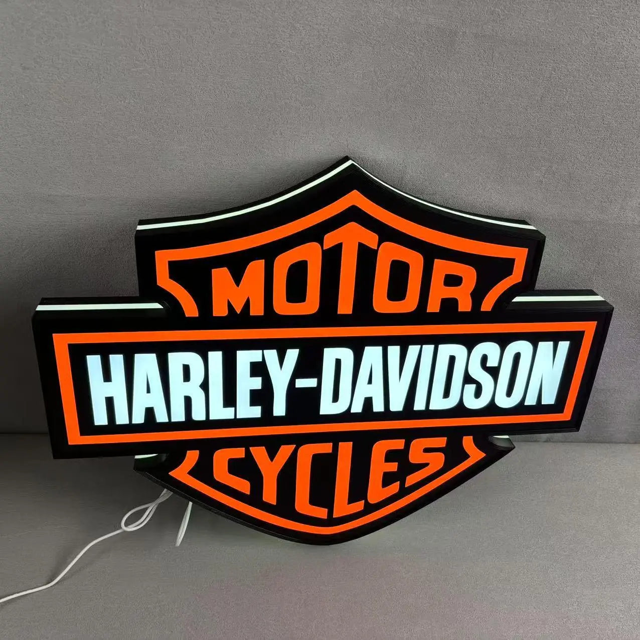 Harley Davidson LED Light Box, Motorcycle Garage Led Sign, Bar Decor, Man Cave Decor FYLZGO Signs