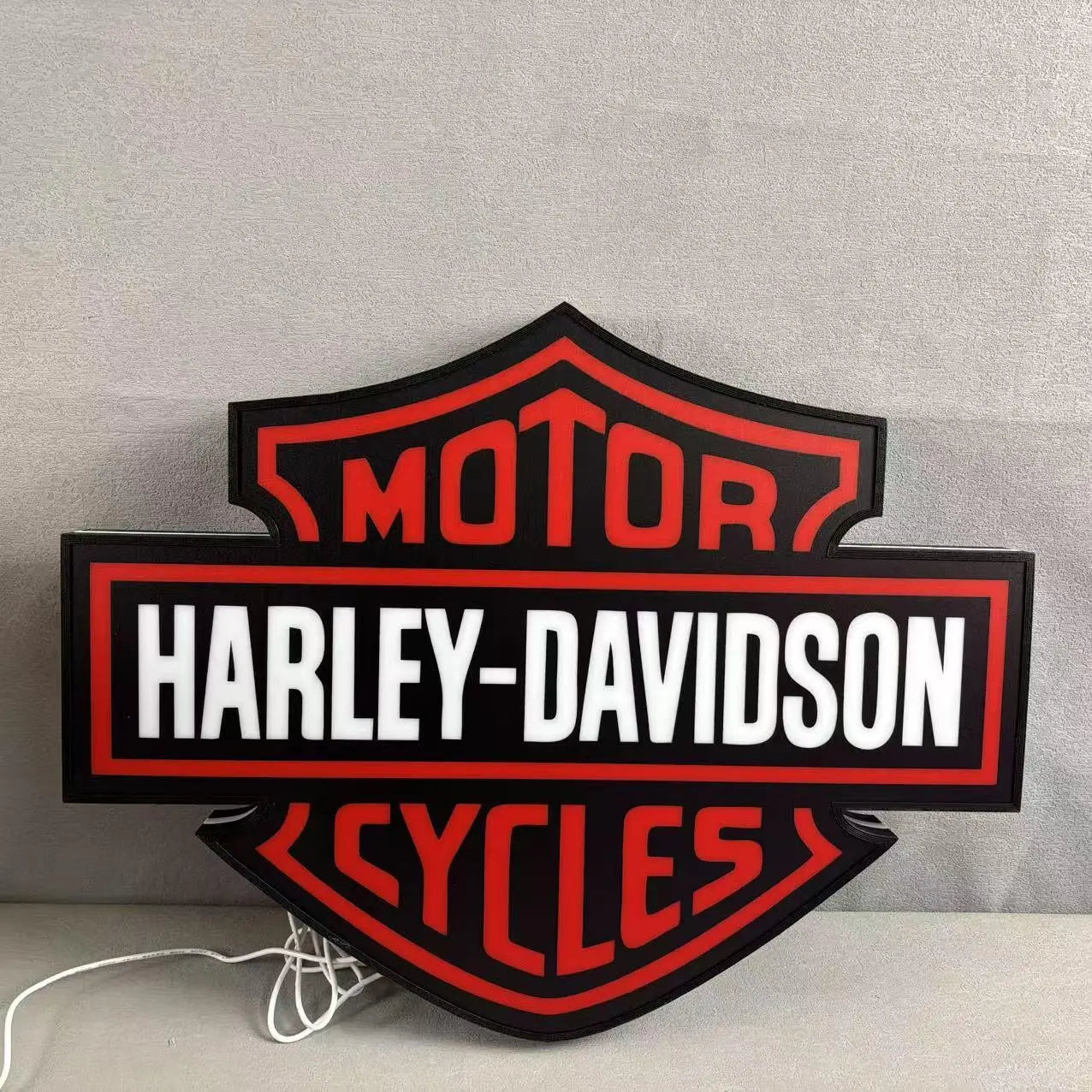 Harley Davidson LED Light Box, Motorcycle Garage Led Sign, Bar Decor, Man Cave Decor FYLZGO Signs