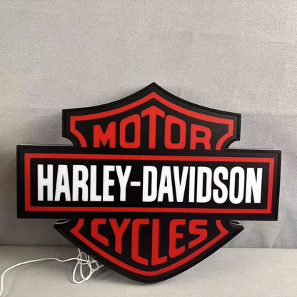 Harley Davidson LED Light Box, Motorcycle Garage Led Sign, Bar Decor, Man Cave Decor FYLZGO Signs