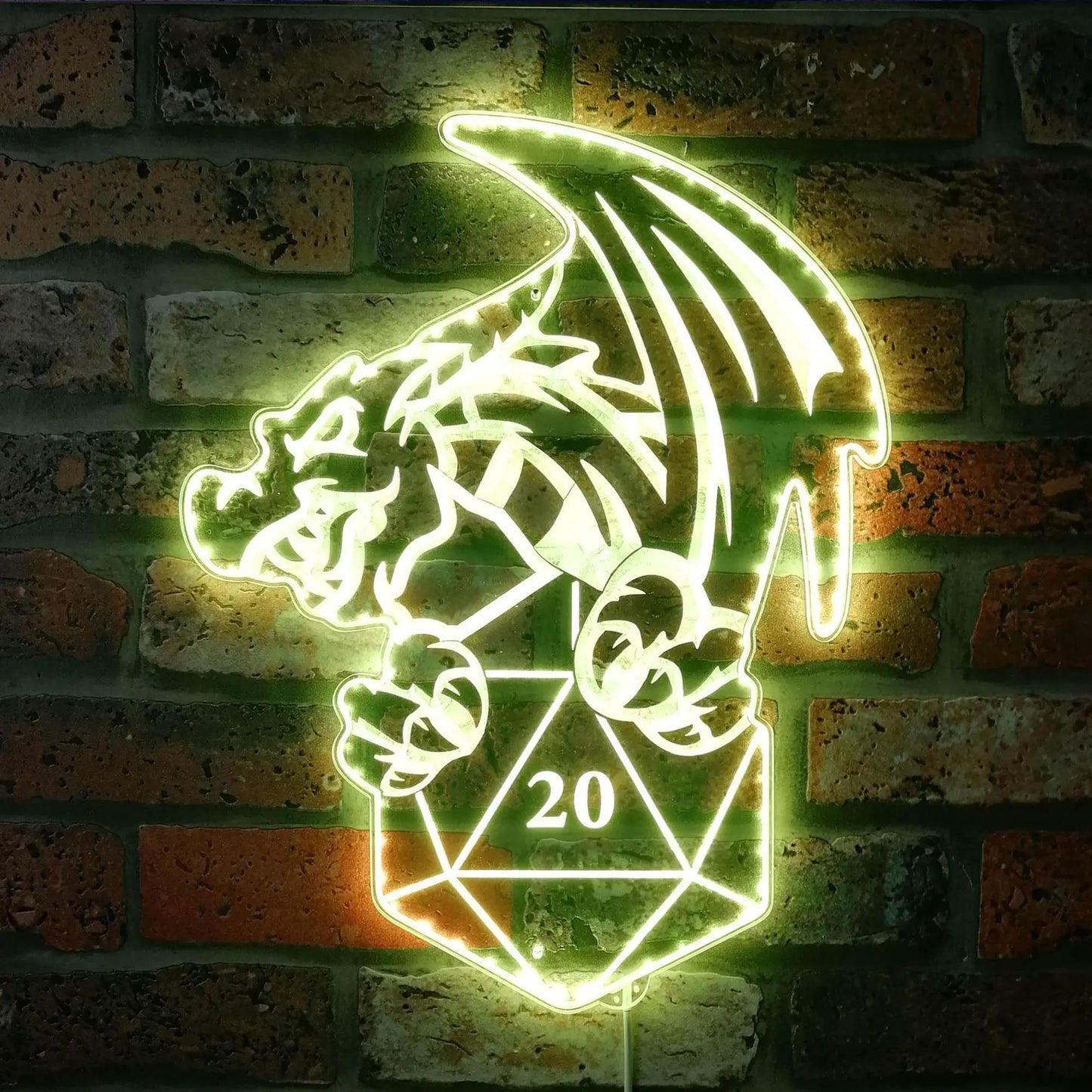 DND Dungeons and Dragons D20 RGB LED Sign FYLZGO Signs