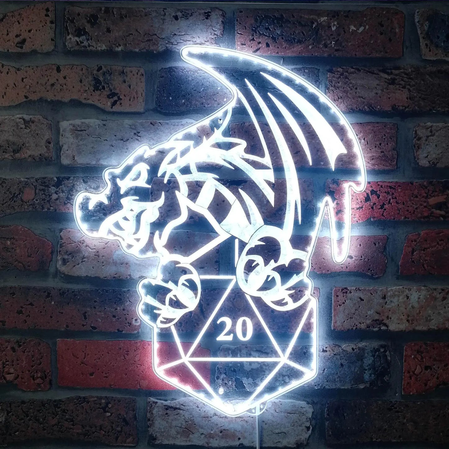 DND Dungeons and Dragons D20 RGB LED Sign FYLZGO Signs