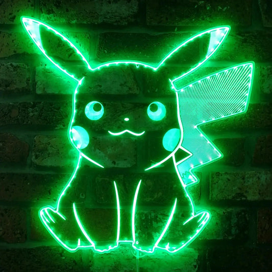 Pikachu Pokemom Dynamic RGB Edge Lit LED Sign FYLZGO Signs