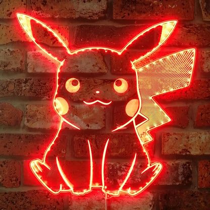 Pikachu Pokemom Dynamic RGB Edge Lit LED Sign FYLZGO Signs
