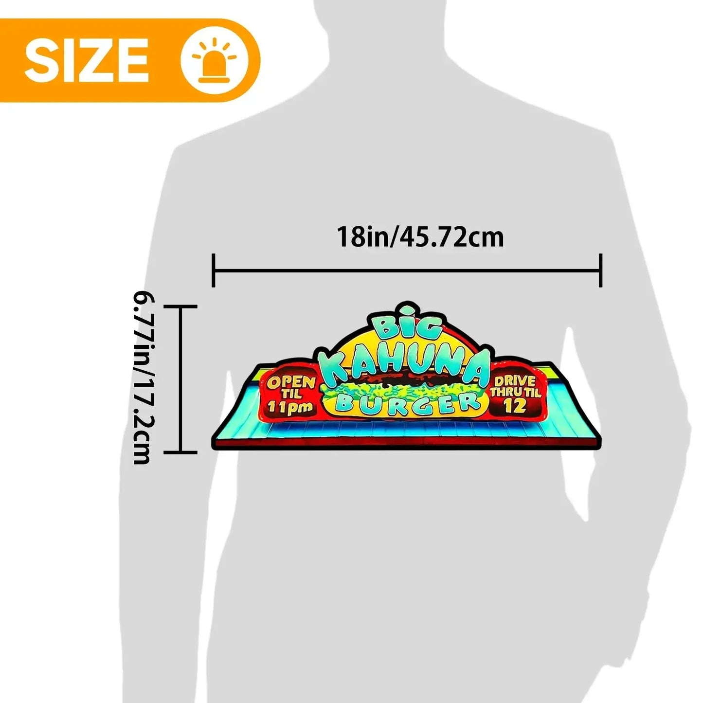 Big Kahuna Burger Pinball Topper 3D Pritned Lightbox for Pinball Arcade Game Fans, with Dimmer 5V USB FYLZGO Signs