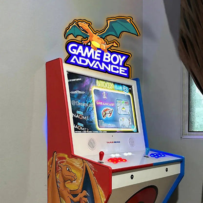 Gameboy advance Pokemon Red Version Rouge Feu LED Light Box, Perfect for Game Room FYLZGO Signs