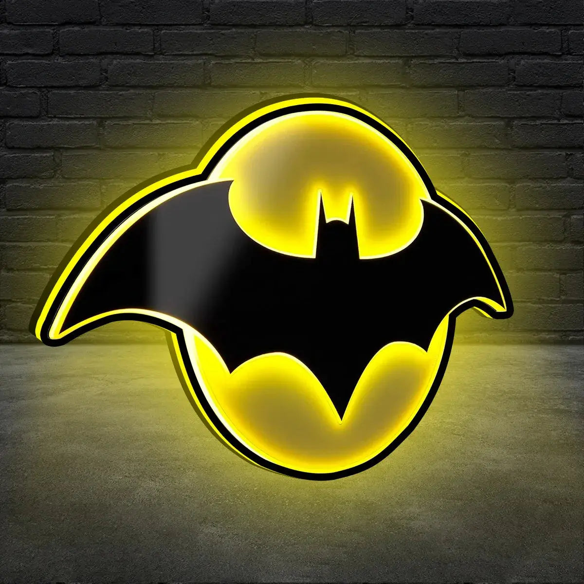 Batman LED Logo Lightbox Large Size 3D Printed Lightbox LED Light Box Fully Dimmable & USB Powered FYLZGO Signs