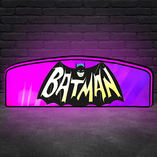 Super Hero Pinball Topper, Batman Logo 3D Lightbox, Functional Dimmer, 5V, USB Compatible FYLZGO Signs