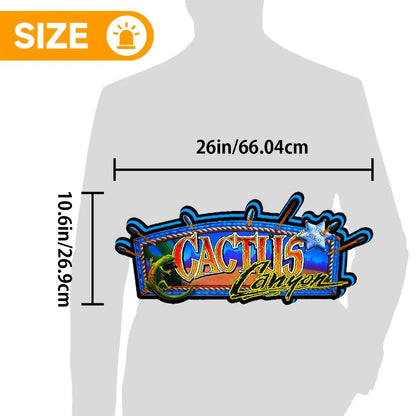 Cactus Canyon Remake Pinball Topper, Video Game Machine LED Lightbox , Pinball Arcade Decor,  Special Edition Topper for CGC Pinball Machine FYLZGO Signs