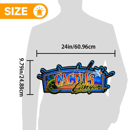 Cactus Canyon Remake Pinball Topper, Video Game Machine LED Lightbox , Pinball Arcade Decor,  Special Edition Topper for CGC Pinball Machine FYLZGO Signs
