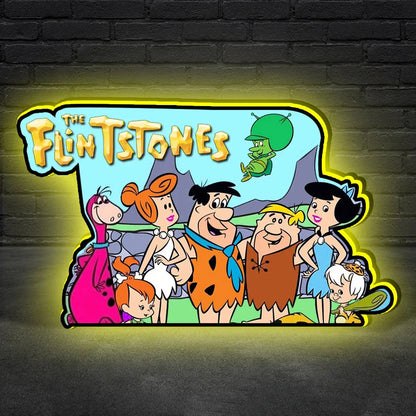 Flintstones Topper, The Flintstones Pinball Topper, Video Game Machine LED Lightbox , Pinball Arcade Decor for Pinball Machine FYLZGO Signs