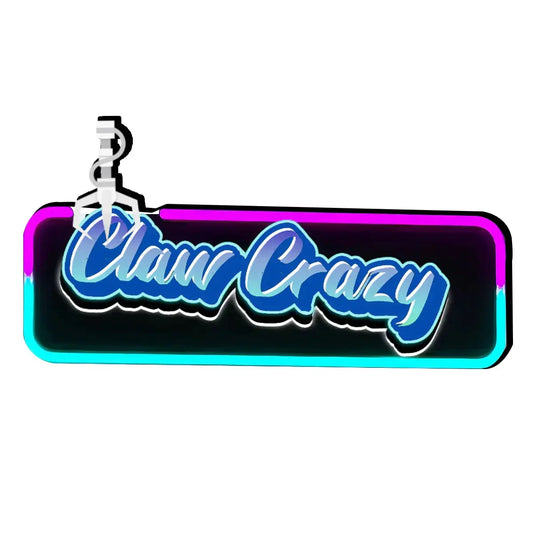 Claw Crazy Arcade Acrylic LED Topper, for Claw Machine, Crane claw machine Topper FYLZGO Signs