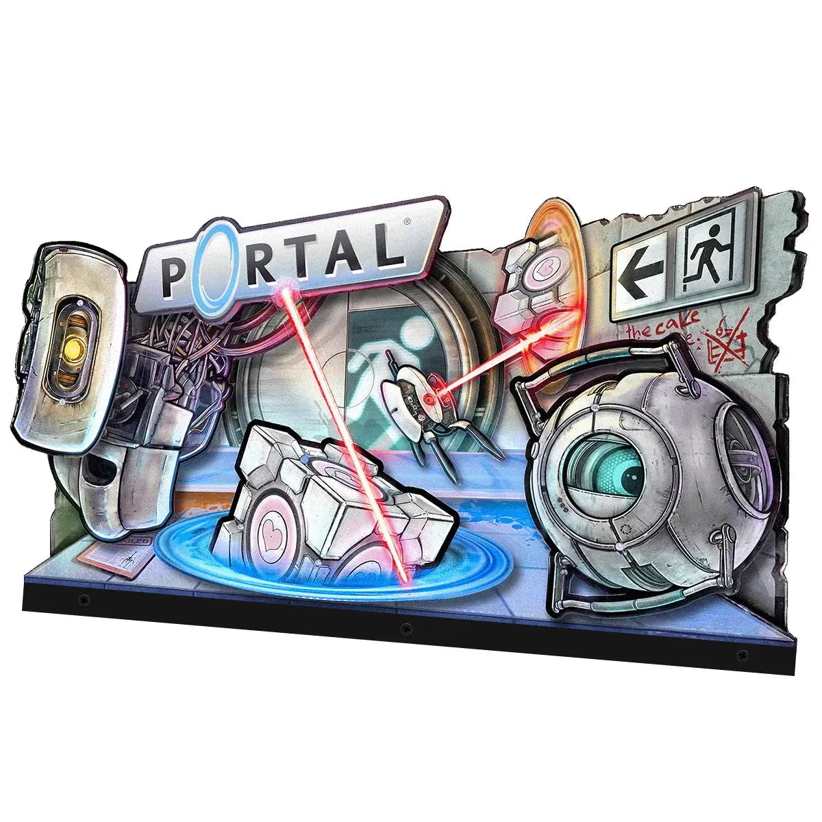 Portal Topper 3D Acrylic LED Topper, for Portal Pinball Game Revealed Pinball Machine, Multimorphic Pinball Topper FYLZGO Signs
